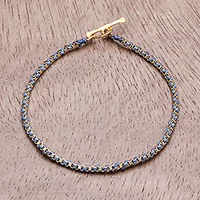 Gold plated brass chain bracelet,
