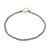 Gold plated brass chain bracelet, 'Golden Day in Dark Blue' - Gold Plated Brass Chain Bracelet in Dark Blue from Thailand