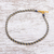 Gold plated brass chain bracelet, 'Golden Day in Dark Blue' - Gold Plated Brass Chain Bracelet in Dark Blue from Thailand
