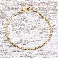 Gold plated brass chain bracelet,