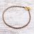 Gold plated brass chain bracelet, 'Golden Day in Purple' - Gold Plated Brass Chain Bracelet in Purple from Thailand