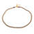 Gold plated brass chain bracelet, 'Golden Day in Brown' - Gold Plated Brass Chain Bracelet in Brown from Thailand
