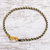 Gold plated brass chain bracelet, 'Golden Day in Black' - Gold Plated Brass Chain Bracelet in Brown from Thailand (image 2c) thumbail