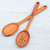 Teak wood salad spoons, 'Salad Dream' (pair) - Handmade Teak Wood Salad Spoons from Thailand (Pair)