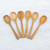 Teak wood dessert spoons, 'Sweet Nature' (set of 6) - Handmade Teak Wood Dessert Spoons from Thailand (Set of 6)