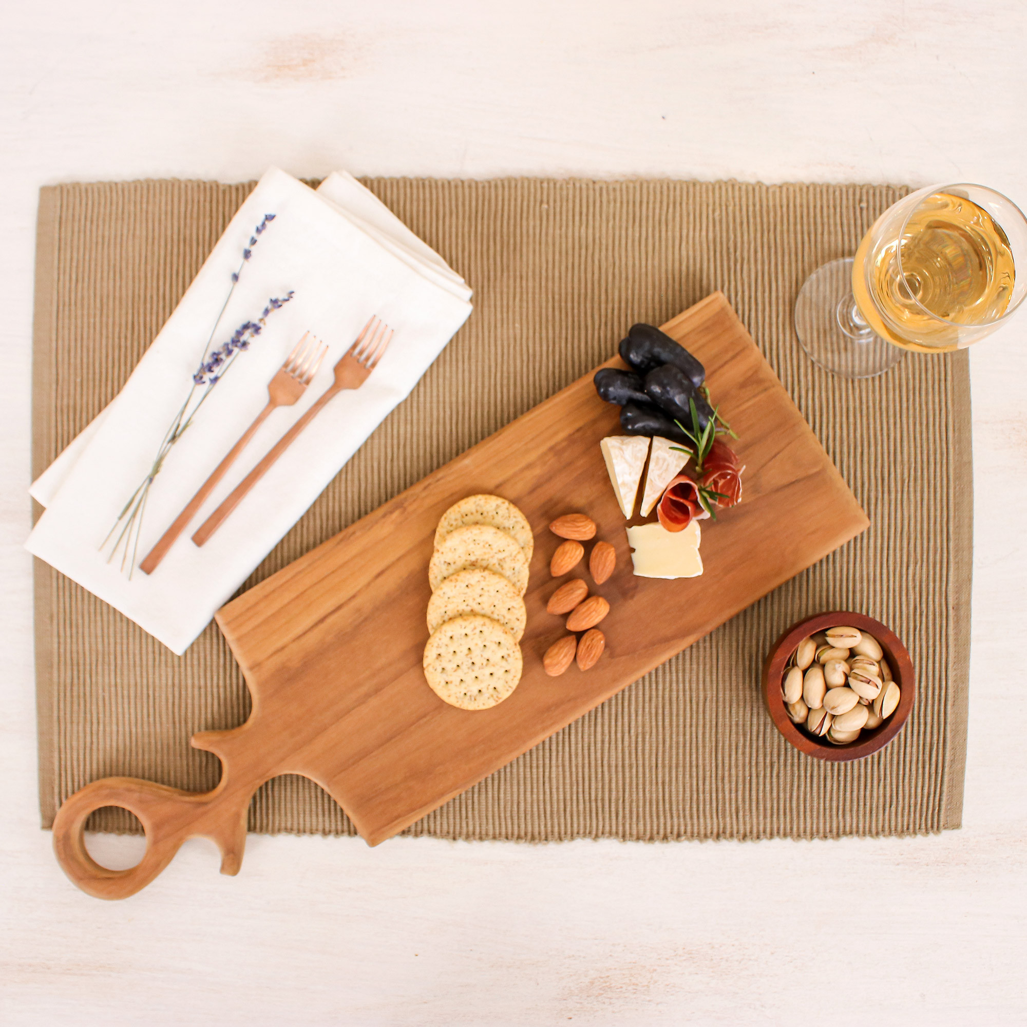 Artisanal Teak Wood Cutting Board from Thailand Great Meal NOVICA