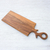 Teak wood cutting board, 'Great Meal' - Artisanal Teak Wood Cutting Board from Thailand