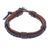 Leather wristband bracelet, 'Perfect Style in Black' - Braided Leather Wristband Bracelet in Black from Thailand thumbail
