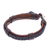 Leather wristband bracelet, 'Perfect Style in Black' - Braided Leather Wristband Bracelet in Black from Thailand (image 2d) thumbail