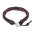 Leather wristband bracelet, 'Perfect Style in Black' - Braided Leather Wristband Bracelet in Black from Thailand (image 2e) thumbail