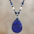 Lapislazuli-Perlen-Anhänger-Halskette, 'Deep Blue Charm'. - Lapislazuli-Perlenanhänger-Halskette aus Thailand