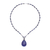 Lapis lazuli beaded pendant necklace, 'Deep Blue Charm' - Lapis Lazuli Beaded Pendant Necklace from Thailand thumbail