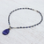 Lapis lazuli beaded pendant necklace, 'Deep Blue Charm' - Lapis Lazuli Beaded Pendant Necklace from Thailand (image 2b) thumbail
