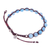 Quartz beaded macrame bracelet, 'Om Belief' - Quartz Om Beaded Macrame Bracelet from Thailand