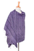 Silk and cotton blend shawl, 'Gorgeous Stripes in Purple' - Striped Silk and Cotton Blend Shawl in Purple from Thailand (image 2d) thumbail