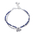 Lapis lazuli beaded bracelet, 'Deep Blue Elephant' - Elephant and Floral Lapis Lazuli Beaded Bracelet thumbail