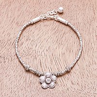 Silver charm bracelet,