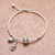Silver charm bracelet, 'Turtle and Snail' - Turtle and Snail Karen Silver Charm Bracelet from Thailand (image 2) thumbail