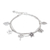 Silver beaded charm bracelet, 'Karen Fields' - Karen Silver Nature Themed Charm Bracelet from Thailand thumbail