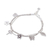 Silver beaded charm bracelet, 'Karen Fields' - Karen Silver Nature Themed Charm Bracelet from Thailand (image 2d) thumbail