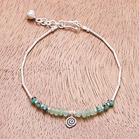 Quartz beaded bracelet,