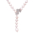 Rose gold accented cultured pearl Y-necklace, 'Beautiful Butterfly in Pink' - Cultured Pearl Y-Necklace in Pink from Thailand thumbail