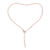 Rose gold accented cultured pearl Y-necklace, 'Beautiful Butterfly in Pink' - Cultured Pearl Y-Necklace in Pink from Thailand (image 2d) thumbail