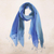 Cotton scarves, 'Delightful Breeze in Blue' (pair) - Cotton Wrap Scarves in Blue from Thailand (Pair) (image 2b) thumbail