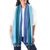Cotton scarves, 'Delightful Breeze in Blue' (pair) - Cotton Wrap Scarves in Blue from Thailand (Pair) (image 2c) thumbail