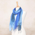 Cotton scarves, 'Delightful Breeze in Blue' (pair) - Cotton Wrap Scarves in Blue from Thailand (Pair) (image 2e) thumbail