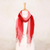 Cotton scarves, 'Delightful Breeze in Red' (pair) - Cotton Wrap Scarves in Red Pink and Orange (Pair) (image 2d) thumbail