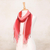 Cotton scarves, 'Delightful Breeze in Red' (pair) - Cotton Wrap Scarves in Red Pink and Orange (Pair) (image 2e) thumbail