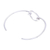 Brazalete de plata esterlina - Brazalete moderno de plata esterlina con colgante circular