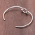 Brazalete de plata esterlina - Brazalete moderno de plata esterlina con colgante ovalado