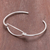 Sterling silver cuff bracelet, 'Wide Space' - Modern Sterling Silver Cuff Bracelet with a Wide Pendant
