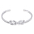 Sterling silver cuff bracelet, 'Double Knot' - Knotted Sterling Silver Cuff Bracelet from Thailand (image 2a) thumbail