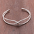 Sterling silver cuff bracelet, 'Fascinating Twist' - Twisted Sterling Silver Cuff Bracelet from Thailand