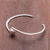 Sterling silver cuff bracelet, 'Wonderful Ball' - Modern Sterling Silver Pendant Cuff Bracelet from Thailand