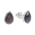 Onyx stud earrings, 'Droplet Gleam in Black' - Drop-Shaped Black Onyx Stud Earrings from Thailand (image 2c) thumbail