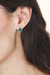 Onyx stud earrings, 'Droplet Gleam in Green' - Drop-Shaped Green Onyx Stud Earrings from Thailand