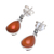 Carnelian dangle earrings, 'Droplet Gleam' - Drop-Shaped Carnelian Dangle Earrings from Thailand (image 2c) thumbail