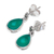 Onyx dangle earrings, 'Droplet Gleam in Green' - Drop-Shaped Green Onyx Dangle Earrings from Thailand (image 2c) thumbail