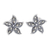 Sterling silver stud earrings, 'Glittering Flowers' - Floral Sterling Silver Stud Earrings Crafted in Thailand (image 2a) thumbail