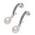 Cultured pearl dangle earrings, 'Moonlight Curve' - Cultured Pearl Half-Hoop Dangle Earrings from Thailand (image 2c) thumbail