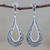 Sterling silver dangle earrings, 'Lovely Dew' - Sterling Silver and Marcasite Dangle Earrings from Thailand (image 2) thumbail