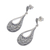 Sterling silver dangle earrings, 'Lovely Dew' - Sterling Silver and Marcasite Dangle Earrings from Thailand (image 2c) thumbail