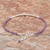 Amethyst beaded bracelet, 'Mystic Hill Tribe' - Hill Tribe Amethyst Beaded Bracelet from Thailand (image 2b) thumbail