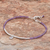 Amethyst beaded bracelet, 'Mystic Hill Tribe' - Hill Tribe Amethyst Beaded Bracelet from Thailand