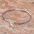 Amethyst beaded bracelet, 'Mystic Hill Tribe' - Hill Tribe Amethyst Beaded Bracelet from Thailand (image 2d) thumbail