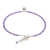 Amethyst beaded bracelet, 'Violet Voice' - Amethyst Beaded Bracelet with Bell Charm from Thailand (image 2d) thumbail